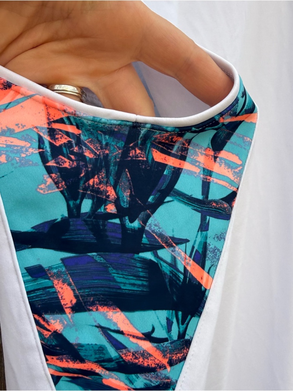 SLAZENGER Golf Women’s White Sleeveless Zip Polo Tropical Print Accents Small - Picture 11 of 11